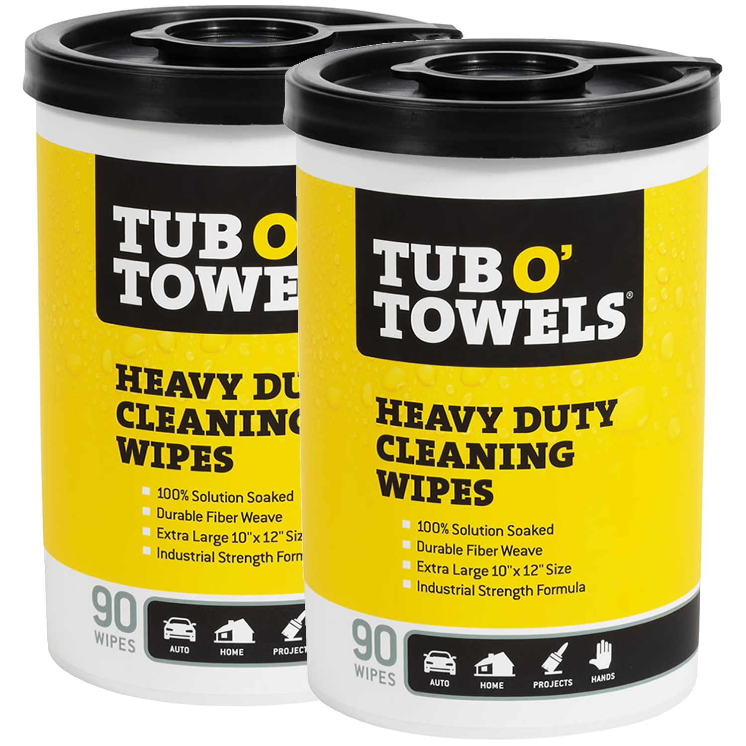 Tub O' Towels Heavy Duty Cleaning Wipes - 2 Pack
