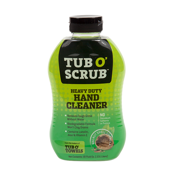 Tub O’ Scrub waterless hand cleaner, grease remover for hands
